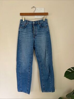 Madewell Curvy Pieced Barrel Leg Jean